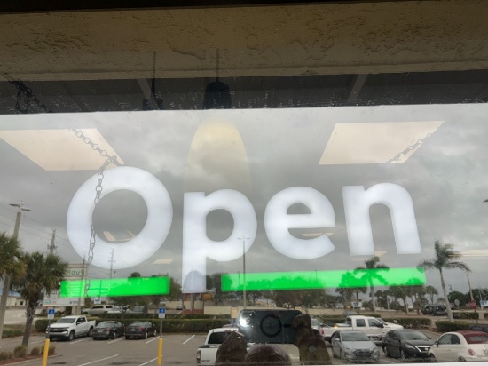 Open Sign in Window
