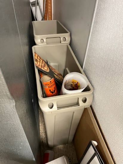 (2) Slim Jim Trash Cans