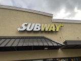 Large 6 Ft Hi outdoor Subway Sign On Bldg