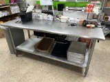6 Foot S/S table with lower Shelf