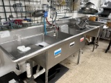 (3) Compartment S/S Sink with Drain Boards