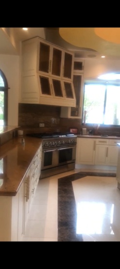 Complete  Kitchen and Appliances, Large Antique French Shaker Style Kitchen with Up to the Ceiling C