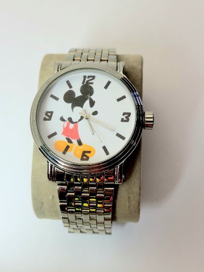 Large Mens Disney EWatch Mickey Mouse ST. Steel Watch