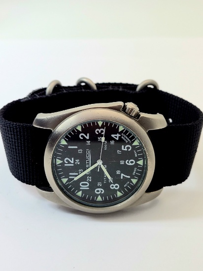 Mens Solid Titanium BERTUCCI A4-T Military Dive Watch
