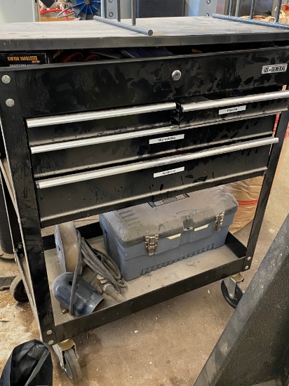 Four Drawer With Top Compartment Heavy Duty Tool Chest On Casters