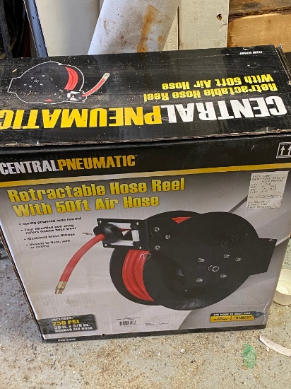 Retractable Hose Reel With 50' Of Air Hose. New In Box