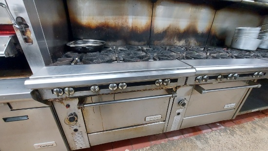 US Range (6) Burner 36" Range Oven With Overshelf