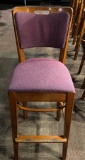 Wood Framed Bar Stools with Heavy Duty Upholstered Seat and Backing