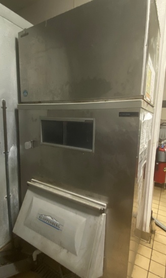 Hoshizaki 1200-1400 # Commercial Ice Machine with 1300# Stsainless Steel Ice Bin and remote Evaporat
