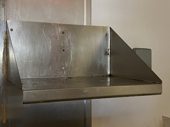 24" Wall Mount Stainless Steel Microwave Shelf