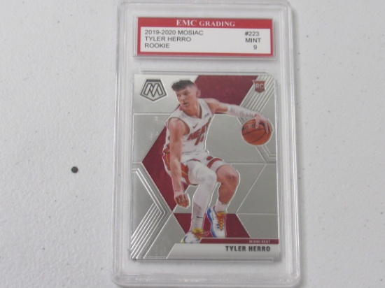 Tyler Herro Heat 2019-20 Mosaic Rookie #223 graded EMC Mint 9