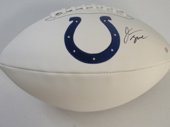 Jonathan Taylor of the Indianapolis Colts signed autographed logo football PAAS COA 127