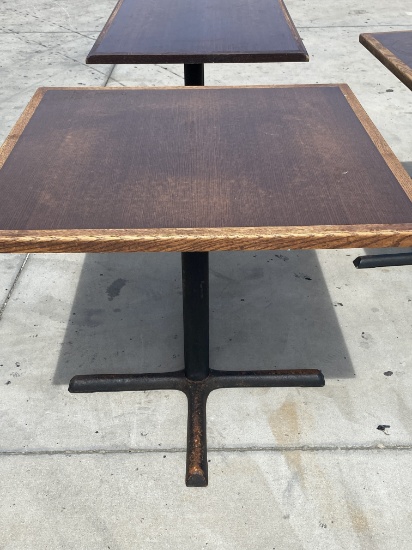 36" by 36" Heavy Wood Top Table W/ Base - Restauerant Seating