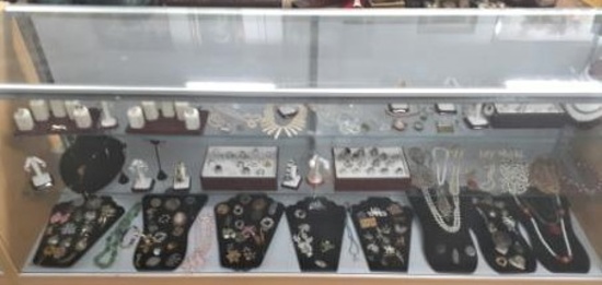 Case Full of Costume and Silver jewelry -Over 120 Pieces