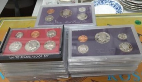 40 United States Proof sets - various years