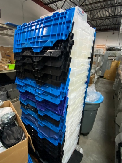 Folding Lid Plastic Storage Containers