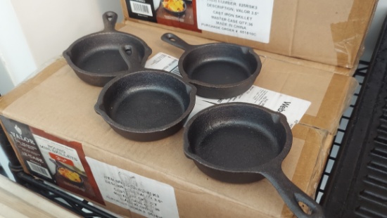 Case Of Mini 3Â¹/Â²"R Skillets. 12 Per Case