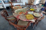 6'R Folding Table With (7) Captain Chairs