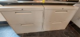 Two Drawer Locking Metal File Cabinets. Keys Included