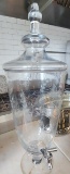 Glass Beverage Dispenser. Like New