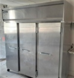 Continental 3 Door Stainless Steel Freezer on Casters