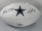 Troy Aikman Michael Irvin Emmitt Smith of the Cowboys signed autographed logo football ERA COA 603