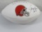 Jim Brown of the Cleveland Browns signed autographed logo football PAAS COA 991