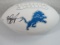Barry Sanders of the Detroit Lions signed autographed logo football PAAS COA 615