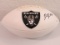 Josh Jacobs of the LV Raiders signed autographed logo football PAAS COA 629