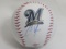 Christian Yelich of the Milwaukee Brewers signed autographed logo baseball PAAS COA 043