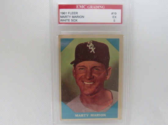 Marty Marion White Sox 1961 Fleer #19 graded EMC EX 5