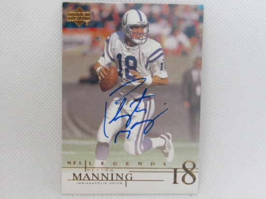 Peyton Manning Colts 2001 Upper Deck NFL Legends Autograph #PM