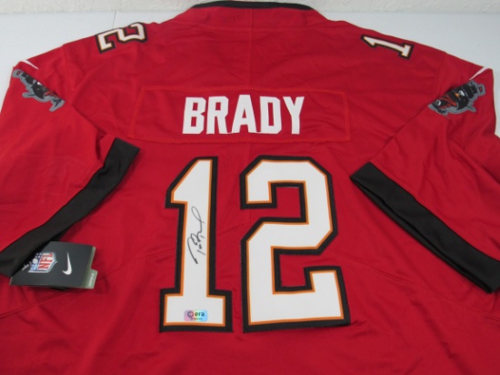 Tom Brady of the Tampa Bay Buccaneers signed autographed football jersey ERA COA 880
