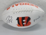 Joe Burrow Ja'Marr Chase of the Cincinnati Bengals signed autographed logo football PAAS COA 054
