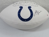 Jonathan Taylor of the Indianapolis Colts signed autographed logo football PAAS COA 123