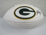 Brett Favre of the Green Bay Packers signed autographed logo football PAAS COA 091