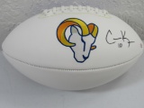 Cooper Kupp of the LA Rams signed autographed logo football PAAS COA 595