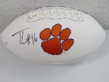 Trevor Lawrence of the Clemson Tigers signed autographed logo football PAAS COA 394