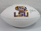 Ja'Marr Chase of the LSU signed autographed logo football PAAS COA 005