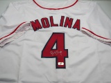 Yadier Molina of the St Louis Cardinals signed autographed baseball jersey ERA COA 335