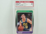 John Stockton Utah Jazz 1988 Fleer Rookie graded PAAS #115 graded PAAS Mint 9