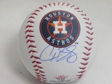 Alex Bregman of the Houston Astros signed autographed logo baseball PAAS COA 159