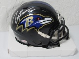 Ray Lewis of the Baltimore Ravens signed autographed mini helmet PAAS COA 385