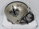 Alvin Kamara of the New Orleans Saints signed autographed mini helmet PAAS COA 280