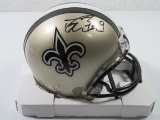 Drew Brees of the New Orleans Saints signed autographed mini helmet PAAS COA 874