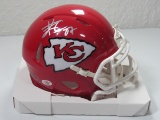 Travis Kelce of the Kansas City Chiefs signed autographed mini helmet PAAS COA 776