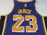 LeBron James of the LA Lakers signed autographed basketball jersey ERA COA 924
