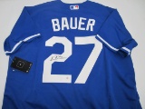 Trevor Bauer of the LA Dodgers signed autographed baseball jersey PAAS COA 926