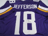 Justin Jefferson of the Minnesota Vikings signed autographed football jersey PAAS COA 294