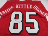 George Kittle of the San Francisco 49ers signed autographed football jersey PAAS COA 402